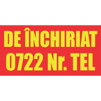 Banner DE INCHIRIAT - pentru inchiriere casa/apartament/teren - Rosu cu galben- 300x150cm Banner DE INCHIRIAT - pentru inchiriere casa/apartament/teren - Rosu cu galben- 300x150cm