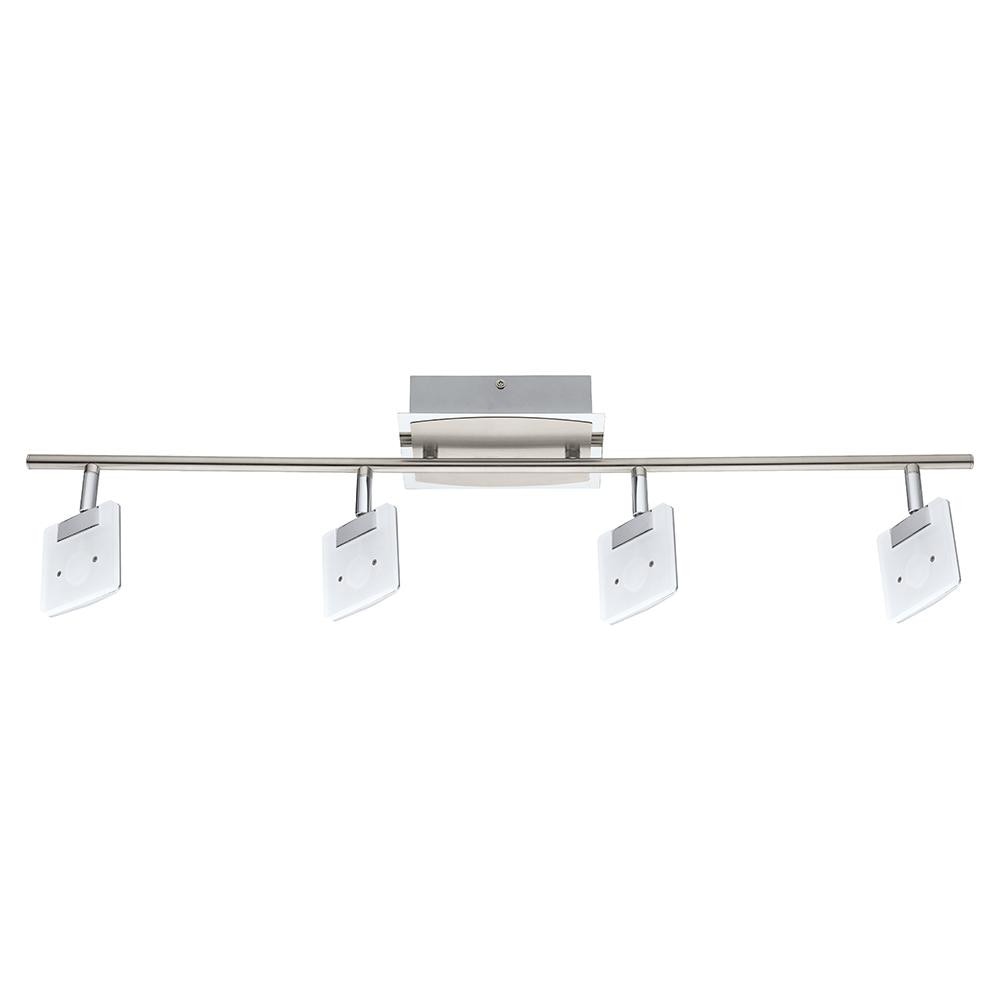 Plafoniera spot Pikara, EGLO, LED, 4x4.5W, otel cromat, plastic, lumina calda