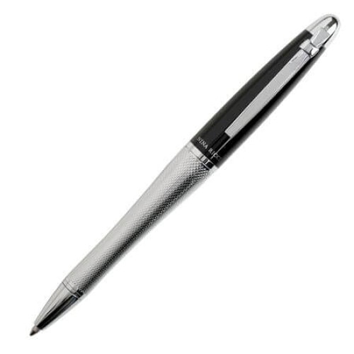 Pix Nina Ricci Ballpoint Pen Sibyllin Negru, Metalic, Argintiu cu Negru