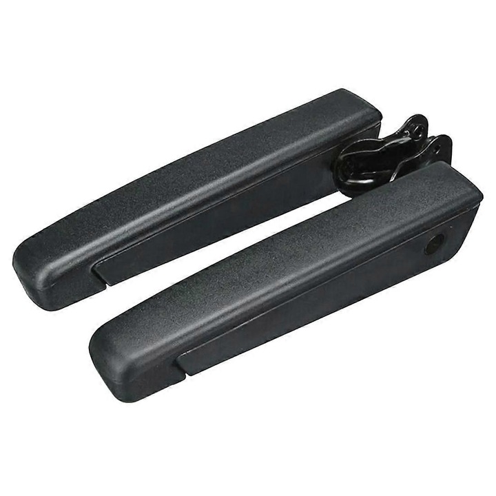 Set cotiere reglabile auto, negru, 35.5cm, plastic si piele PU, stanga si dreapta