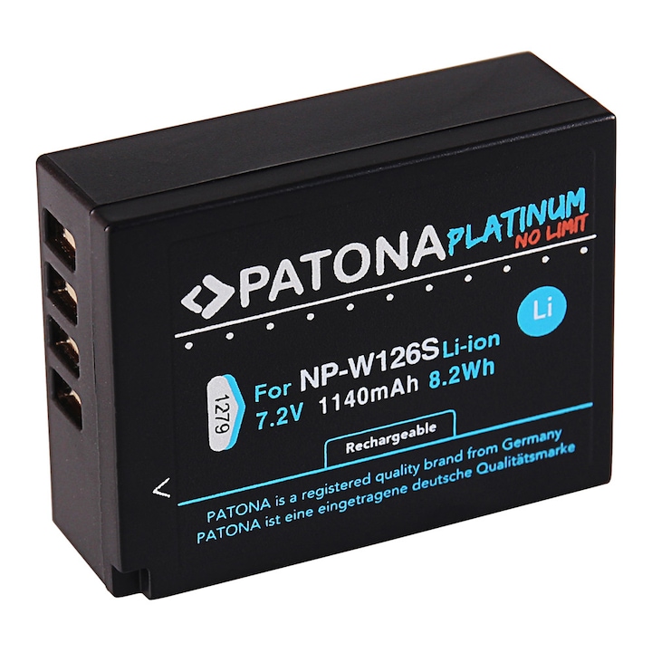 Батерия Patona, Платинен тип FUJI, NP-W126, S NP-W126S XPro, 1 XT2, Grip, VPB-XT2, VPB-XT3, XT3