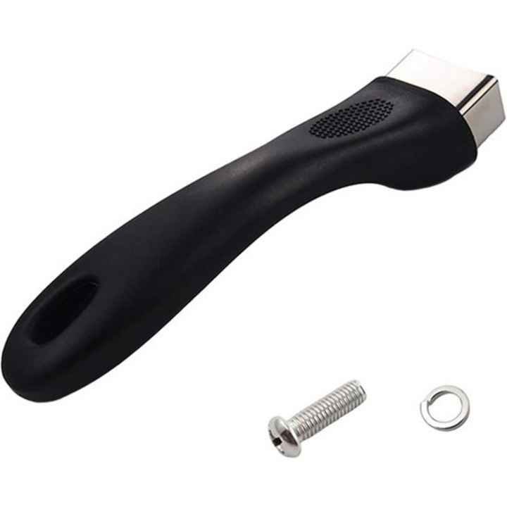 Manere pentru vase, 16cm, antiderapante, rezistente la caldura, cu surub, plastic si inox, cu orificiu pentru agatat