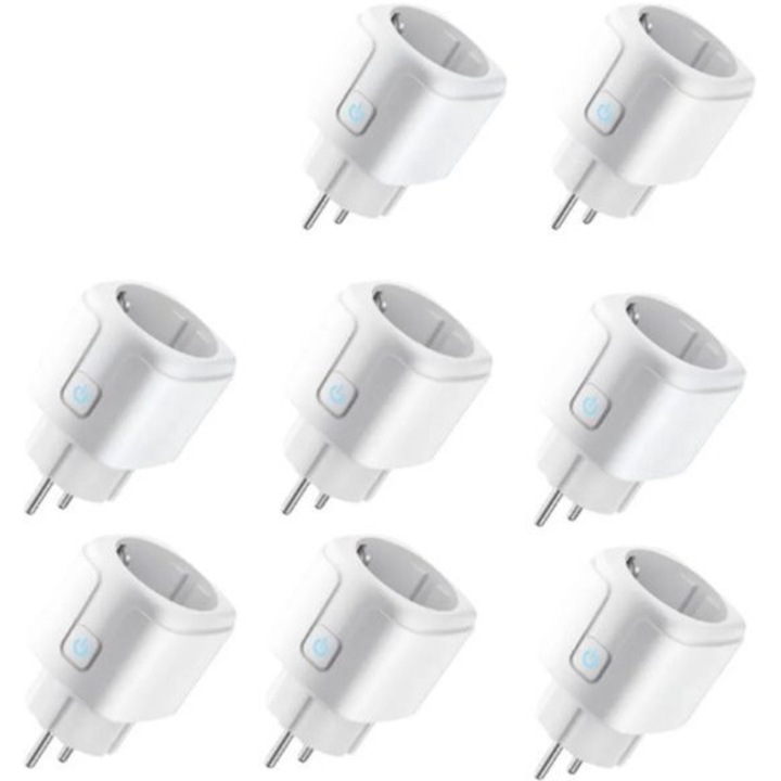Set 8 prize inteligente WiFi, control app, timer, 2000W, 16A, alb