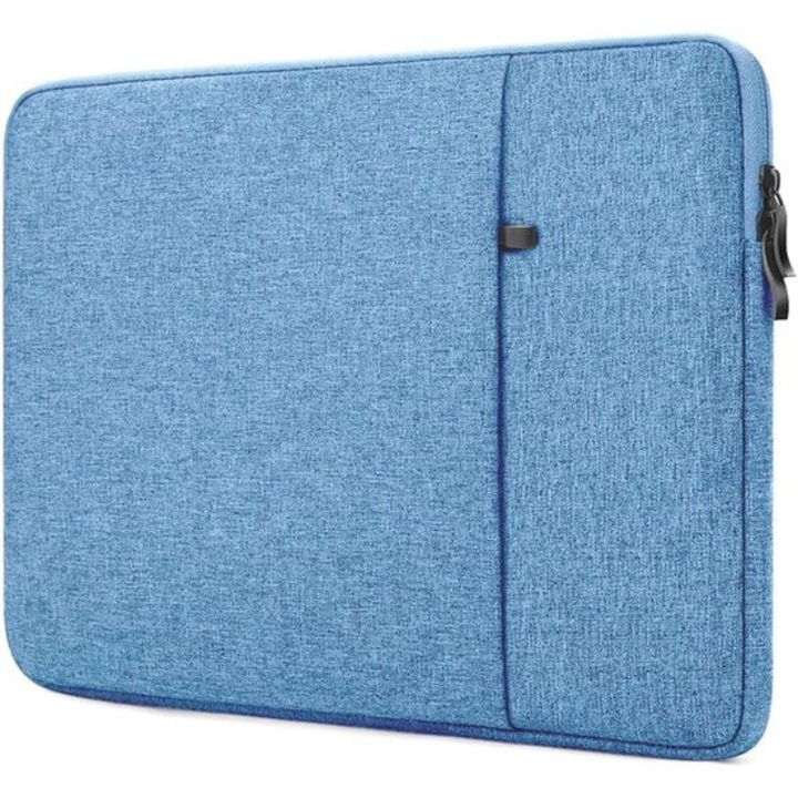 Husa laptop 15 inch, albastru, rezistenta la apa, 38x27x2cm
