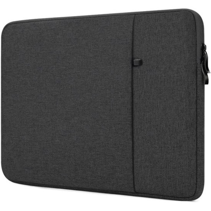 Husa laptop 13 inch, poliester rezistent la apa, negru, 32.3x23.3cm