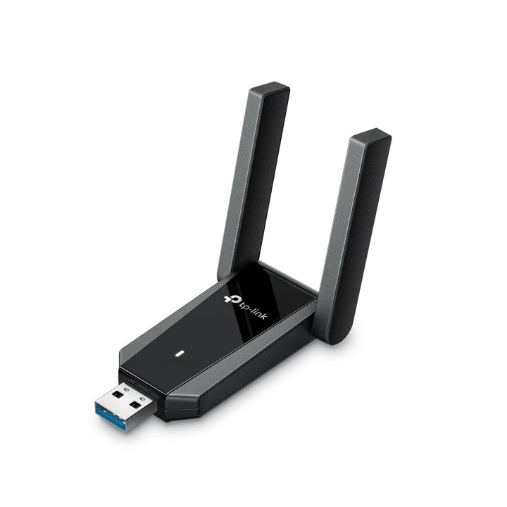 Adaptor USB wireless TP-Link Archer T5U Plus, dual band, antene duale, negru