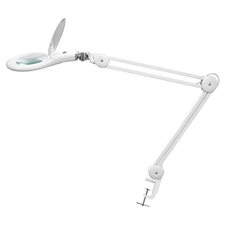 Лупа PROSKIT MA-1209LI 5D 2.25x LED бяла 127мм с щипка
