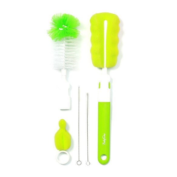 Perie biberoane si tetine cu accesorii - BabyOno - Verde