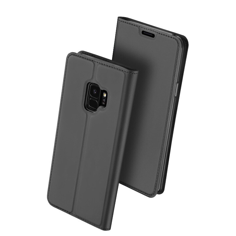 Husa carte flip wallet Dux Ducis pentru Samsung S9, gri