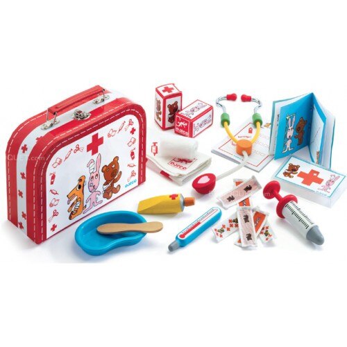 Trusa de doctor,Djeco,multicolor