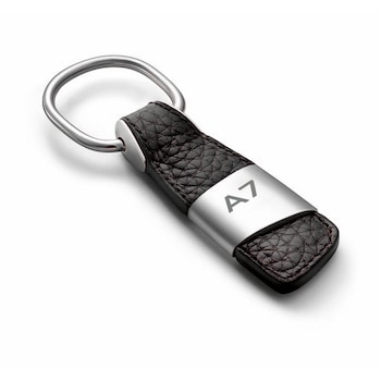 Breloc Chei Metalic, Piele Logo Audi A7, Negru, Argintiu Breloc Chei Metalic, Piele Logo Audi A7, Negru, Argintiu