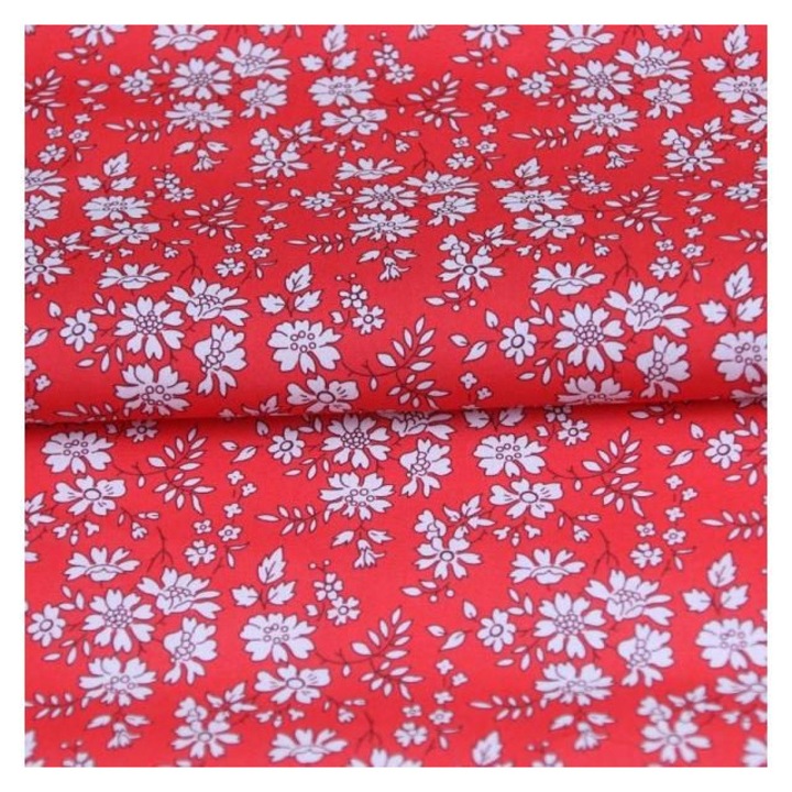 Material textil bumbac Liberty Tana Lawn pentru rochie bebelusi alb