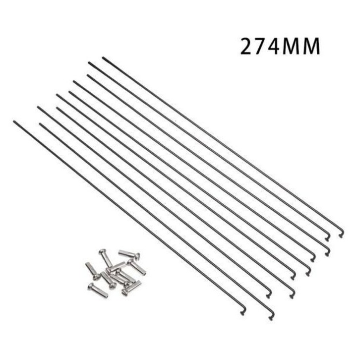 Set 10 spite si nipluri bicicleta otel inoxidabil multisize 274mm