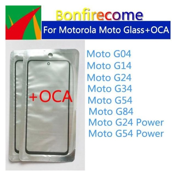 Set 10 buc sticla touch ecran Motorola Moto G14 G24 G34 G54 G04 G84 negru 5"