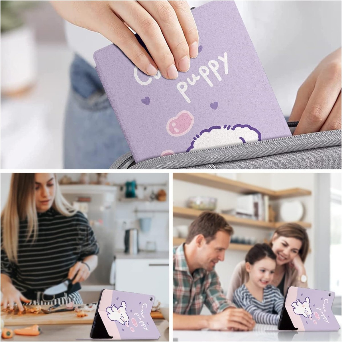 Husa pentru tableta, SUPERO SLIMCASE, compatibila Lenovo Tab M10 10.1 2022 3‑GEN, protectie la socuri, material rezistent, montaj usor, decupaje pentru porturi si butoane, mov