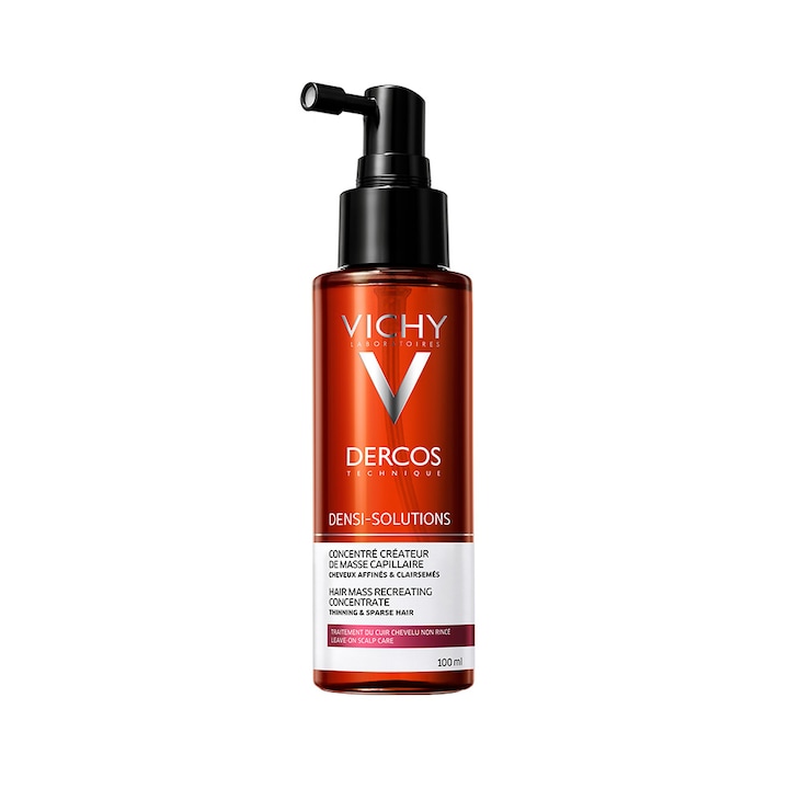 Терапия Vichy Dercos Densi-Solutions със сгъстяващ ефект за тънка и мазна коса, 100 мл