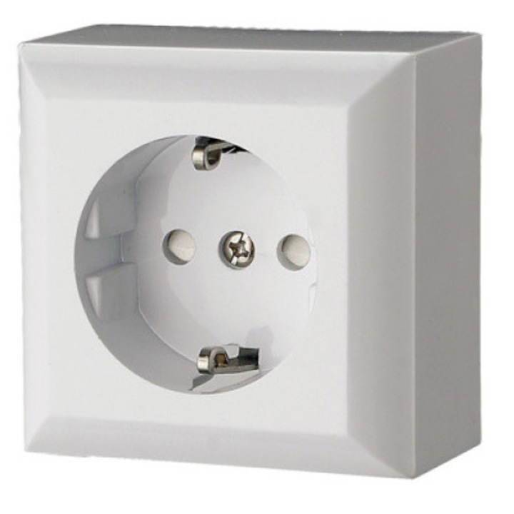 GAO 0310H Business Line IP20 földelt aljzat, 1 férőhelyes földelt csatlakozóaljzat, beltéri, 230V~/50Hz/16A, fehér
