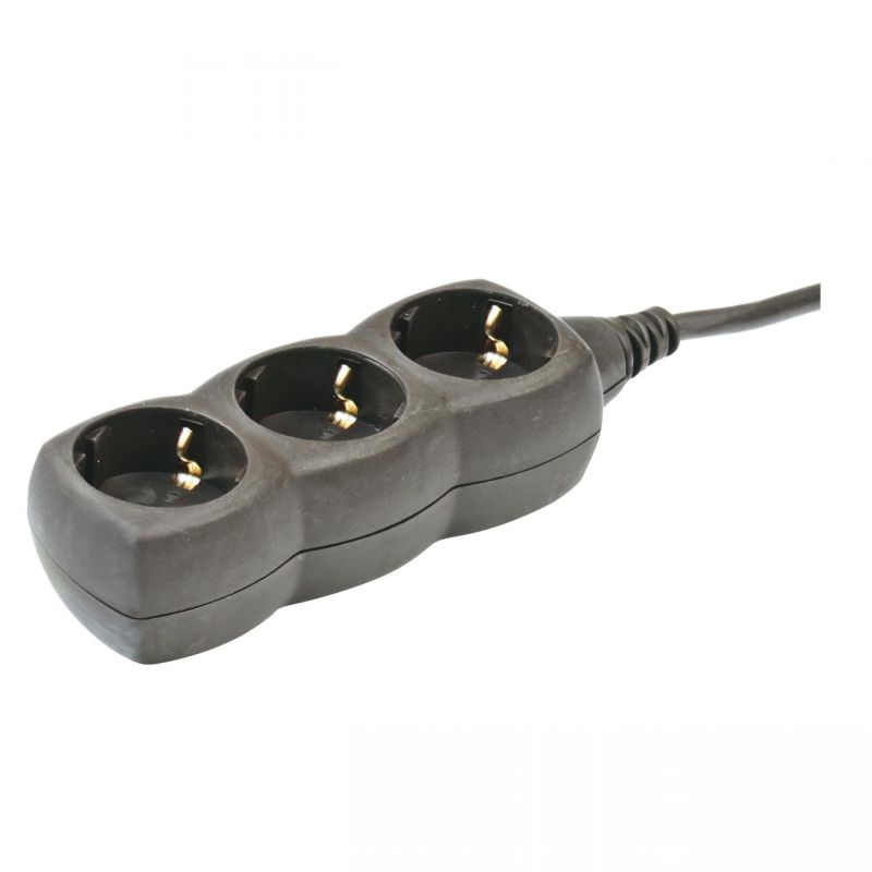 Cablu prelungitor, interior, 3 prize, 3500W, 1,5 m, negru, Home