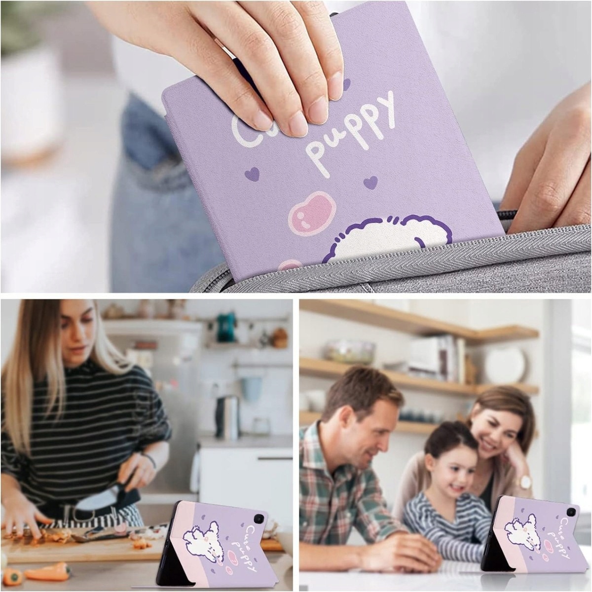Husa pentru tableta, Supero Slimcase, compatibila Samsung Galaxy Tab A7 Lite 8.7, protectie la socuri, montaj/demontaj facil, precizie croiala, material rezistent, violet