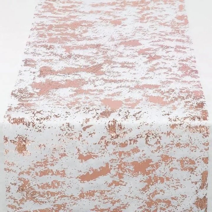 Asztali futó, OEM, 28x1500cm, rózsaarany