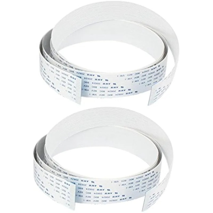 Set cabluri plate flexibile 17 pini alb 113x2.2cm 10 buc