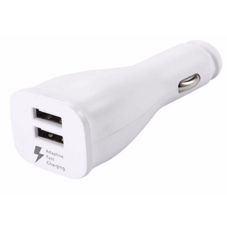 Incarcator auto cu 2 porturi USB, Adaptive Fast Charging, alb