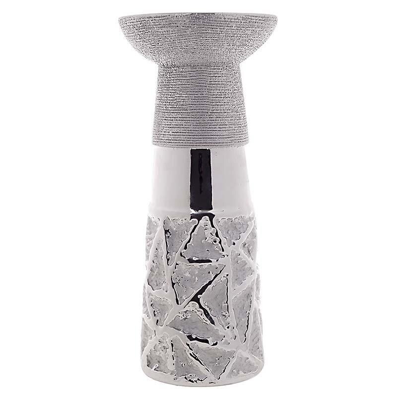 Suport lumanare argintie