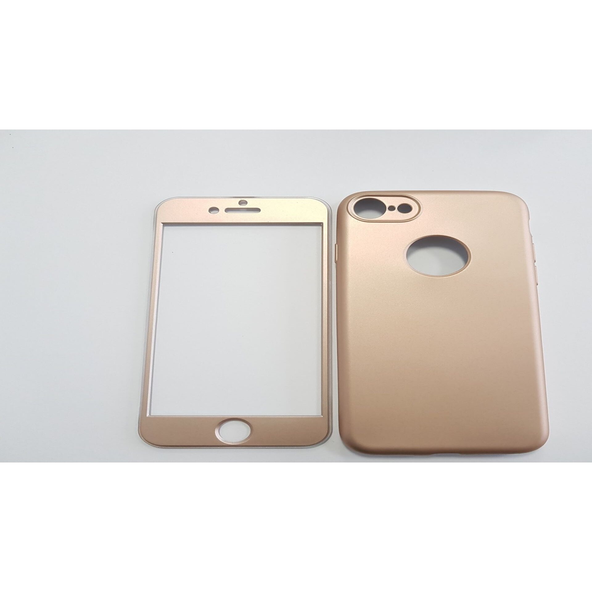 Husa Apple iPhone 7 Plus Flippy Full Silicone 360 Auriu