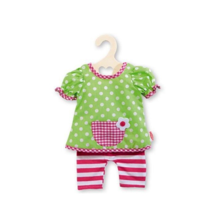 Blúz csíkos legging nadrággal - 28-33 cm játékbabákhoz - Heless