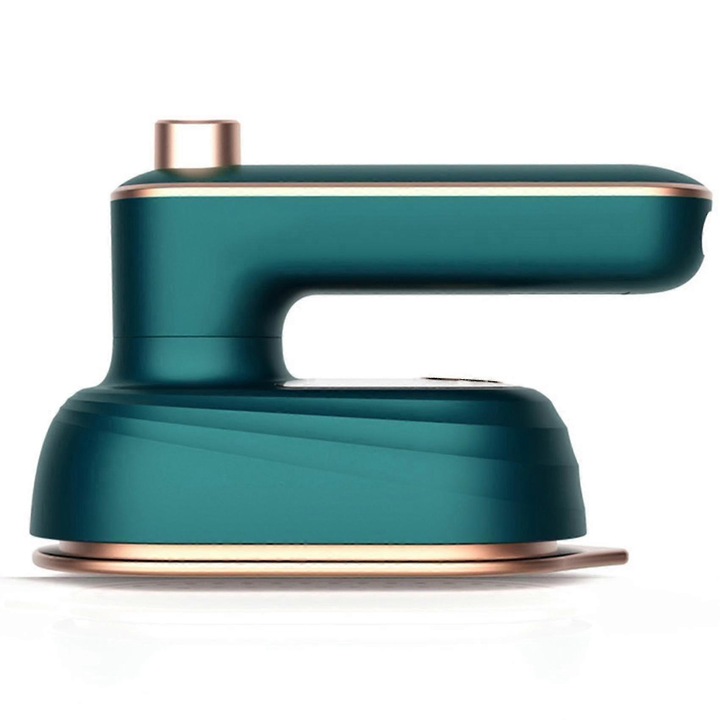 Fier de calcat cu abur portabil, dublu, verde, 18x6.2x8.4cm, 50ml, 33W
