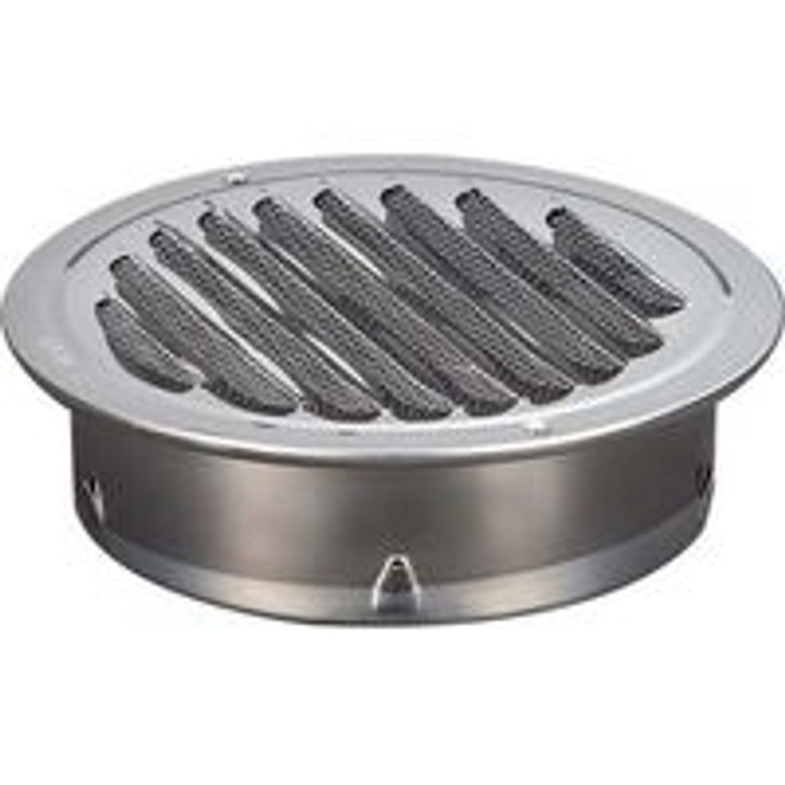 Grila ventilatie rotunda otel inoxidabil 145x55mm cu plasa insecte