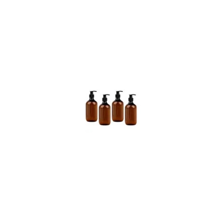 Set 4 dispensere 500ml pentru sapun sampon gel de dus, transparent