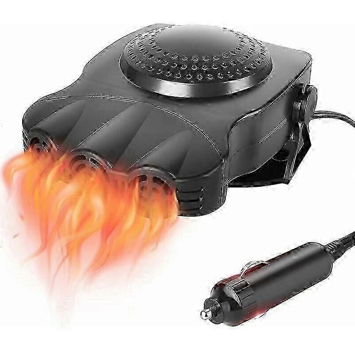 Автомобилна духалка 12V 150W отопление охлаждане вентилатор, черна, компактна