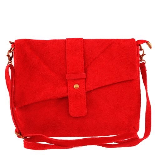 Poseta Eden din piele naturala pentru femei, rosu