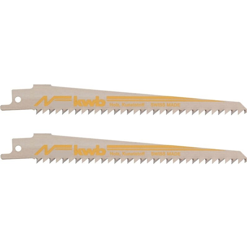 Set 2 lame ferastrau sabie KWB, pentru lemn, lungime 153/130, taiere medie