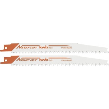 Set 2 lame ferastrau sabie KWB, pentru lemn, lungime 205/180, taiere grosiera Set 2 lame ferastrau sabie KWB, pentru lemn, lungime 205/180, taiere grosiera