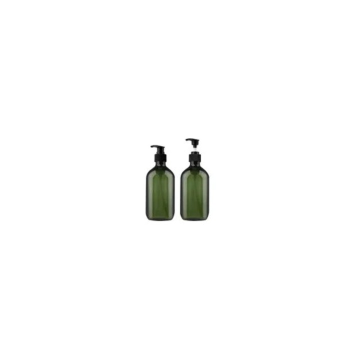 Dispenser sapun reutilizabil set 2 piese 500ml plastic verde