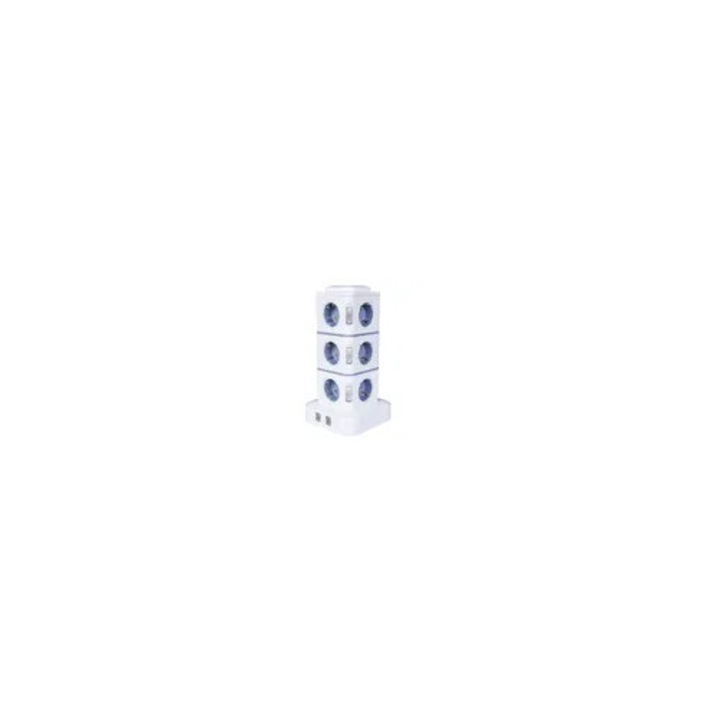 Prelungitor electric 12 prize 4 USB alb 30x20x20cm 3m cablu