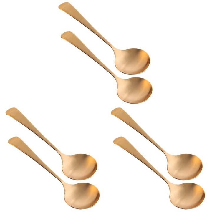 Set 6 linguri supa alama 16.4x4.5x1 cm aurii elegante