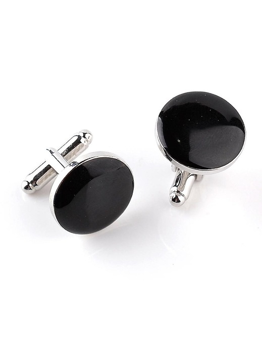 Butoni camasa rotunzi negri 1.8cm set 2 piese
