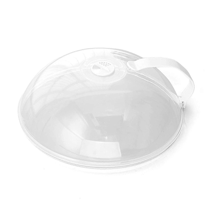 Capac pentru microunde, 30cm, alb, rezistent la temperaturi inalte
