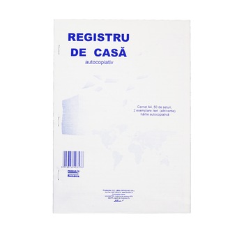 Registru de casa A4 autocopiativ vertical Registru de casa A4 autocopiativ vertical