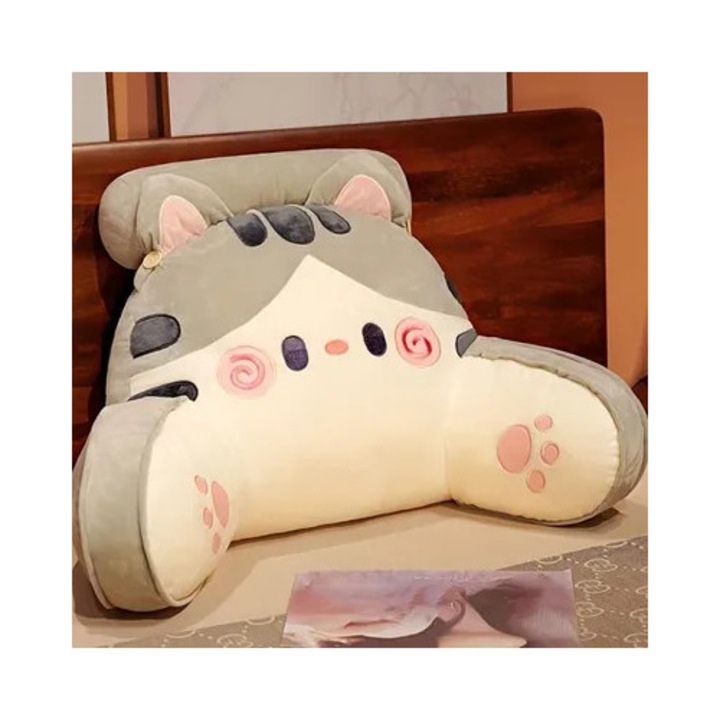 Perna de citit, spuma cu memorie, ergonomic, husa matase rece, 70x50cm