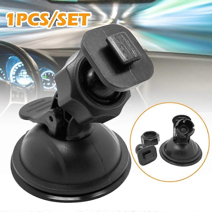 Suport auto universal pentru camera de bord, plastic, negru, 5.5x5.5x7cm