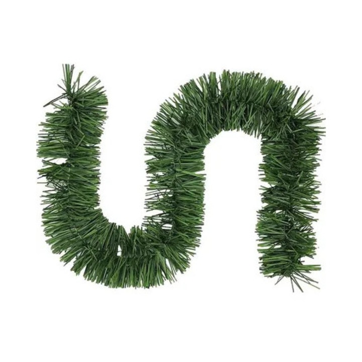 Ghirlanda artificiala 10m verde inchis plastic decor Craciun