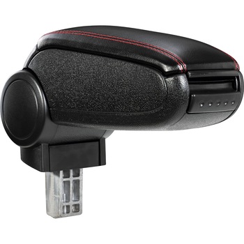 Cotiera auto, pro.tec, pentru Citroen C2, imitatie piele, negru cu cusatura rosie - cu compartiment pentru depozitare Cotiera auto, pro.tec, pentru Citroen C2, imitatie piele, negru cu cusatura rosie - cu compartiment pentru depozitare