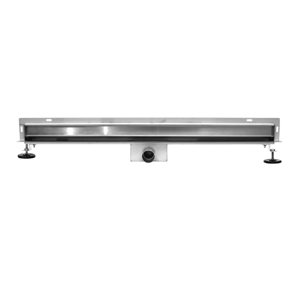 Rigola dus integrala din inox cu scurgere la perete Bilbet 800 mm cu Sifon inox