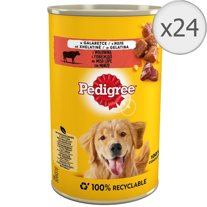 hrana umeda pentru caini pedigree adult vita in aspic 24x400g imagen 3_0_
6