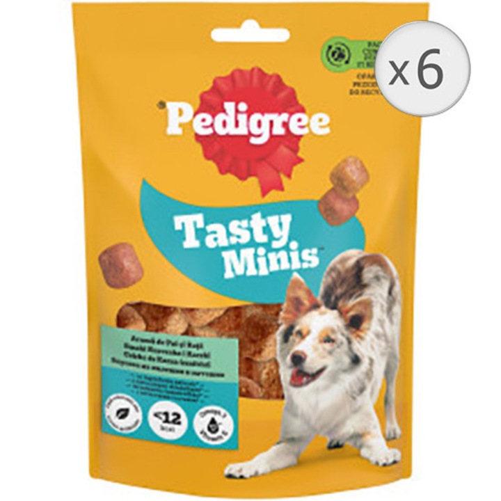 Recompense pentru caini Pedigree TastyBites Cubulete Gumate, 6x130g