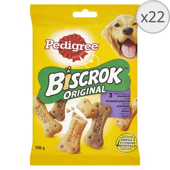 Recompense pentru caini Pedigree Biscrok, 22x200g Recompense pentru caini Pedigree Biscrok, 22x200g